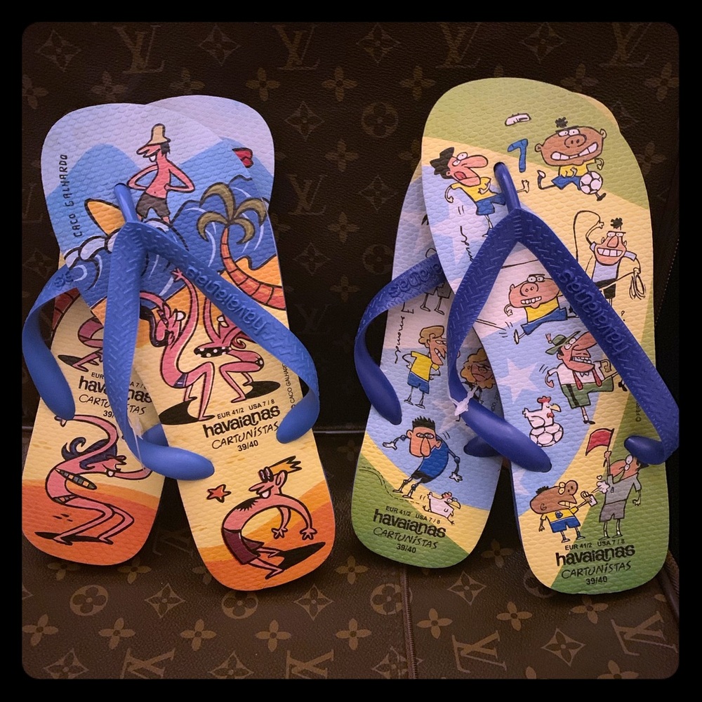 NWT 2 pair Havaiana’s 7/8